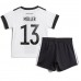 Tyskland Thomas Muller #13 Barnkläder Hemma matchtröja till baby VM 2022 Kortärmad (+ Korta byxor) Billigt